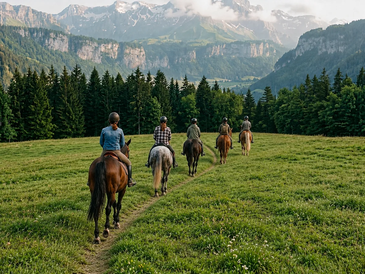 Balade à cheval en Haute-Savoie, autour de Essert-Romand